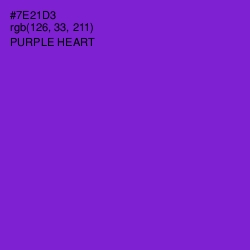 #7E21D3 - Purple Heart Color Image