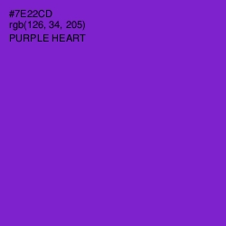 #7E22CD - Purple Heart Color Image