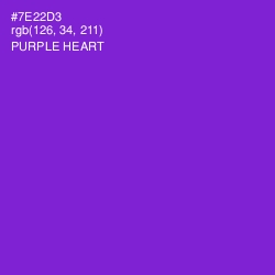 #7E22D3 - Purple Heart Color Image