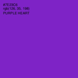 #7E23C6 - Purple Heart Color Image