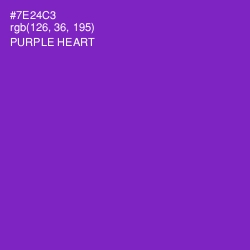 #7E24C3 - Purple Heart Color Image