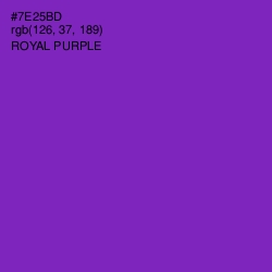 #7E25BD - Royal Purple Color Image