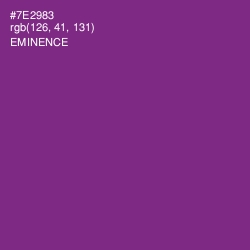 #7E2983 - Eminence Color Image