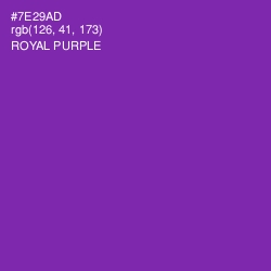 #7E29AD - Royal Purple Color Image