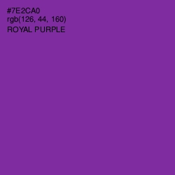 #7E2CA0 - Royal Purple Color Image