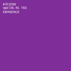 #7E2D99 - Eminence Color Image