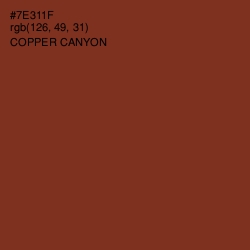 #7E311F - Copper Canyon Color Image