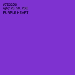 #7E32D0 - Purple Heart Color Image