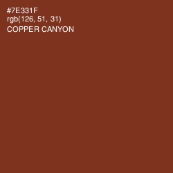 #7E331F - Copper Canyon Color Image