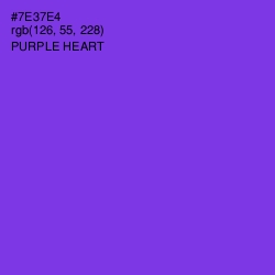 #7E37E4 - Purple Heart Color Image