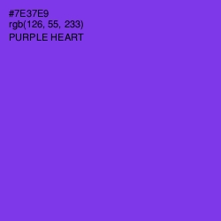 #7E37E9 - Purple Heart Color Image