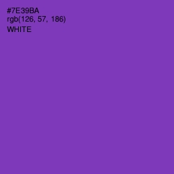 #7E39BA - Royal Purple Color Image