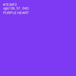 #7E39F2 - Purple Heart Color Image