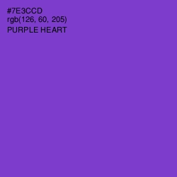 #7E3CCD - Purple Heart Color Image