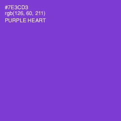 #7E3CD3 - Purple Heart Color Image