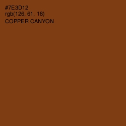 #7E3D12 - Copper Canyon Color Image