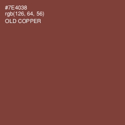 #7E4038 - Old Copper Color Image