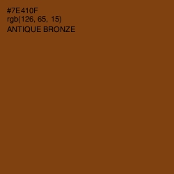 #7E410F - Antique Bronze Color Image