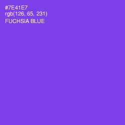 #7E41E7 - Fuchsia Blue Color Image