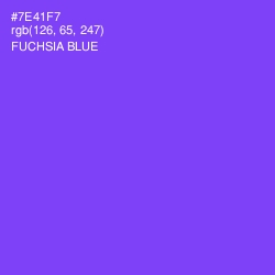 #7E41F7 - Fuchsia Blue Color Image