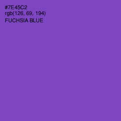 #7E45C2 - Fuchsia Blue Color Image