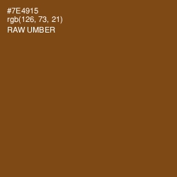 #7E4915 - Raw Umber Color Image