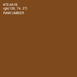 #7E4A1B - Raw Umber Color Image