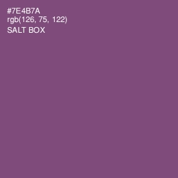 #7E4B7A - Salt Box Color Image