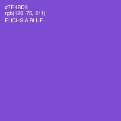 #7E4BD3 - Fuchsia Blue Color Image
