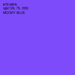 #7E4BFA - Moody Blue Color Image