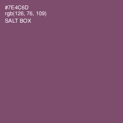 #7E4C6D - Salt Box Color Image