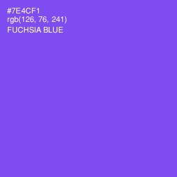 #7E4CF1 - Fuchsia Blue Color Image