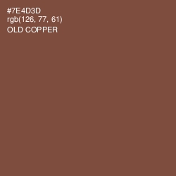 #7E4D3D - Old Copper Color Image