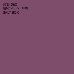 #7E4D6C - Salt Box Color Image