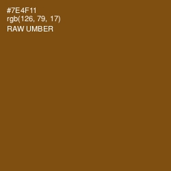 #7E4F11 - Raw Umber Color Image