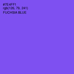 #7E4FF1 - Fuchsia Blue Color Image