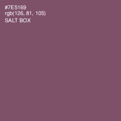 #7E5169 - Salt Box Color Image