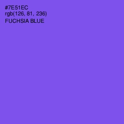 #7E51EC - Fuchsia Blue Color Image