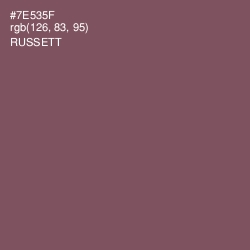 #7E535F - Russett Color Image