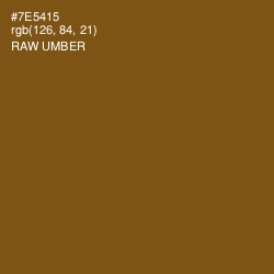 #7E5415 - Raw Umber Color Image