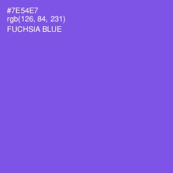 #7E54E7 - Fuchsia Blue Color Image