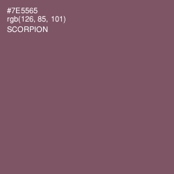 #7E5565 - Scorpion Color Image