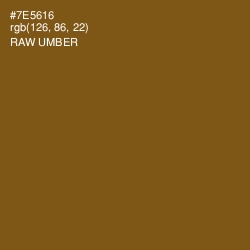 #7E5616 - Raw Umber Color Image