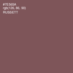 #7E565A - Russett Color Image