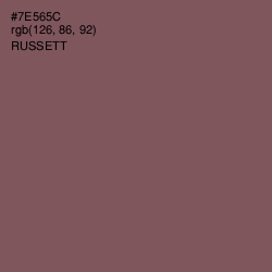 #7E565C - Russett Color Image