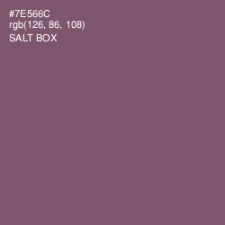 #7E566C - Salt Box Color Image