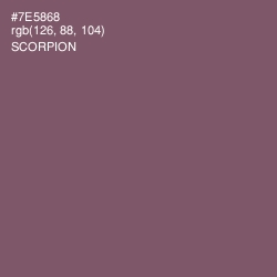 #7E5868 - Scorpion Color Image