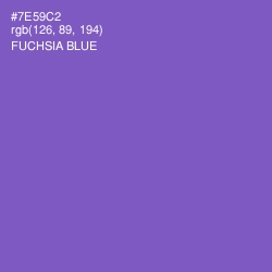 #7E59C2 - Fuchsia Blue Color Image