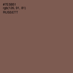 #7E5B51 - Russett Color Image