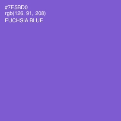 #7E5BD0 - Fuchsia Blue Color Image